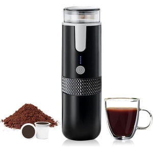 Machine à café Portable Compatible avec K Cup Capsule Ground Coffee Hand Operated Machine à Café pour le Camping Randonnée