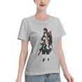 thumbnail image 2 of T-Shirt Basique à Manches Courtes pour Femmes Demon Slayer : Tanjirou et Nidouzi, 2 of 6