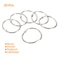 thumbnail image 3 of Unique Bargains 2.07' Dia. Detachable Binder Rings Index Snap Metal Clips, Silver Tone 20 Pack, 3 of 5
