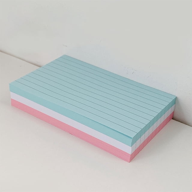 RuiJiao Liquidation Notes Lignées Poteau, 3 Couleurs Bloc-Notes Auto, Autocollants de Poteau Lumineux Grandes Notes Colorées pour Bureau, Maison, École, Réunion, 150 Feuilles/pad