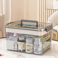 thumbnail image 1 of Storage Box Transparent Kit Storage Items Storage Transparent Multi Compartment Storage Box For Items Household Large Capacity Storage Box,1X Transparent Medical First Aid Kit For Medication Storage, 1 of 7
