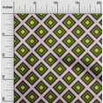 thumbnail image 2 of oneOone Tissu Popeline de Coton Vert Tissu Géométrique pour Robe Tissu Imprimé au Mètre 56 Pouces de Large, 2 of 4