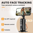 thumbnail image 3 of Q04 Gimbal Fully Automatic Follower with Remote Control Mobile Phone Holder Stabilizer AI Smart Face Mobile Phone Gimbal, 3 of 7