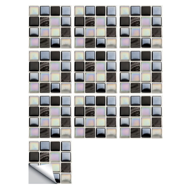 Affordablo 2025 Peel Stick Tiles Clearance 1Set 10pc Self Adhesive Tile 3D Sticker Kitchen Bathroom Wall Sticker Decoration