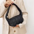 thumbnail image 4 of LinYooLi Quilted Tote Bags for Women Lightweight Quilted Padding Shoulder Bag Down Cotton Padded Large Tote Bags Lattice, 4 of 6