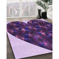 thumbnail image 3 of Ahgly Company Machine Washable Indoor Round Transitional Purple Iris Purple Area Rugs, 7' Round, 3 of 7