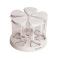 thumbnail image 2 of Luzkey Dry Food Storage Containers Grain Dispenser 360 degree Rotating Organizer Rice Dispenser for Beans Barley Peanut Cereal Countertop White Base, 2 of 8