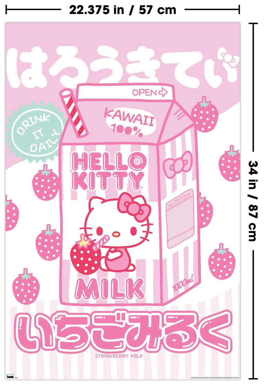 Hello Kitty: 20 Kawaii Tokyo -  Milk Wall Poster, 22.375" x 34"