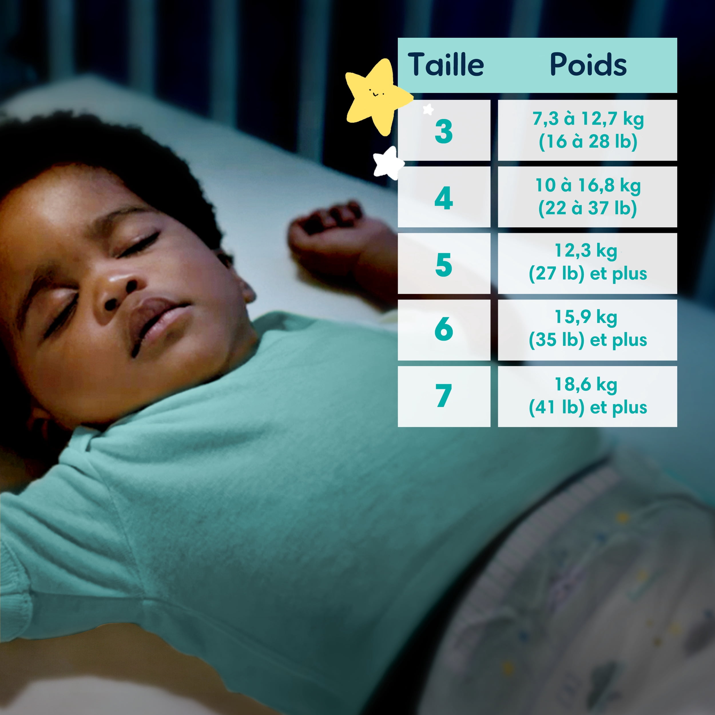 ZZZ Couches de Nuit, Taille 4 (22-37 lbs), Couche pour Bébé Jetable à Protection Nocturne