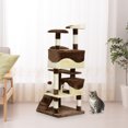 thumbnail image 2 of PawHut Arbre à Chat Tour de 53 Pouces, Grand Condo pour Chat - Brun, 2 of 9