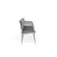 thumbnail image 4 of Fauteuil d'Attente de Réception Lenox en Acier à 4 Places / Acier Argenté / Gris / Gris, 4 of 5