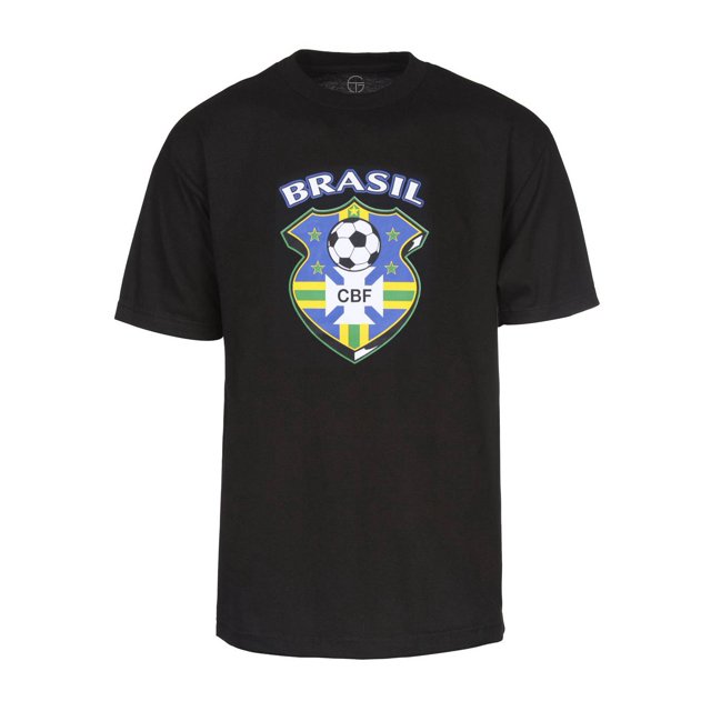 Brasil National Futbol Team Black T-Shirt - Small