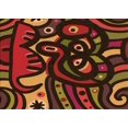 thumbnail image 1 of Ahgly Company Tapis de Zone Rectangulaire Transitionnel Rouge Bordeaux pour Intérieur, Lavable à la Machine, 6 Pieds x 9 Pieds, 1 of 7