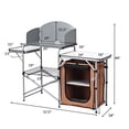 thumbnail image 2 of Gymax Support de Grillade Pliable pour Cuisine Extérieure, Table de Camping Portable, Table de BBQ, 2 of 10