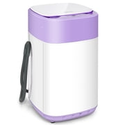 Costway Laveuse Portable 8lbs Entièrement Automatique avec Pompe de Drainage Violet