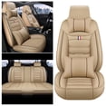 thumbnail image 2 of Maidao Car Seat Covers for Hyundai for Elantra 2000-2015 5 Seats Compatible Airbag Leather Waterproof Front Rear Cushion Protector Full Set with Pillows Beige, 2 of 6