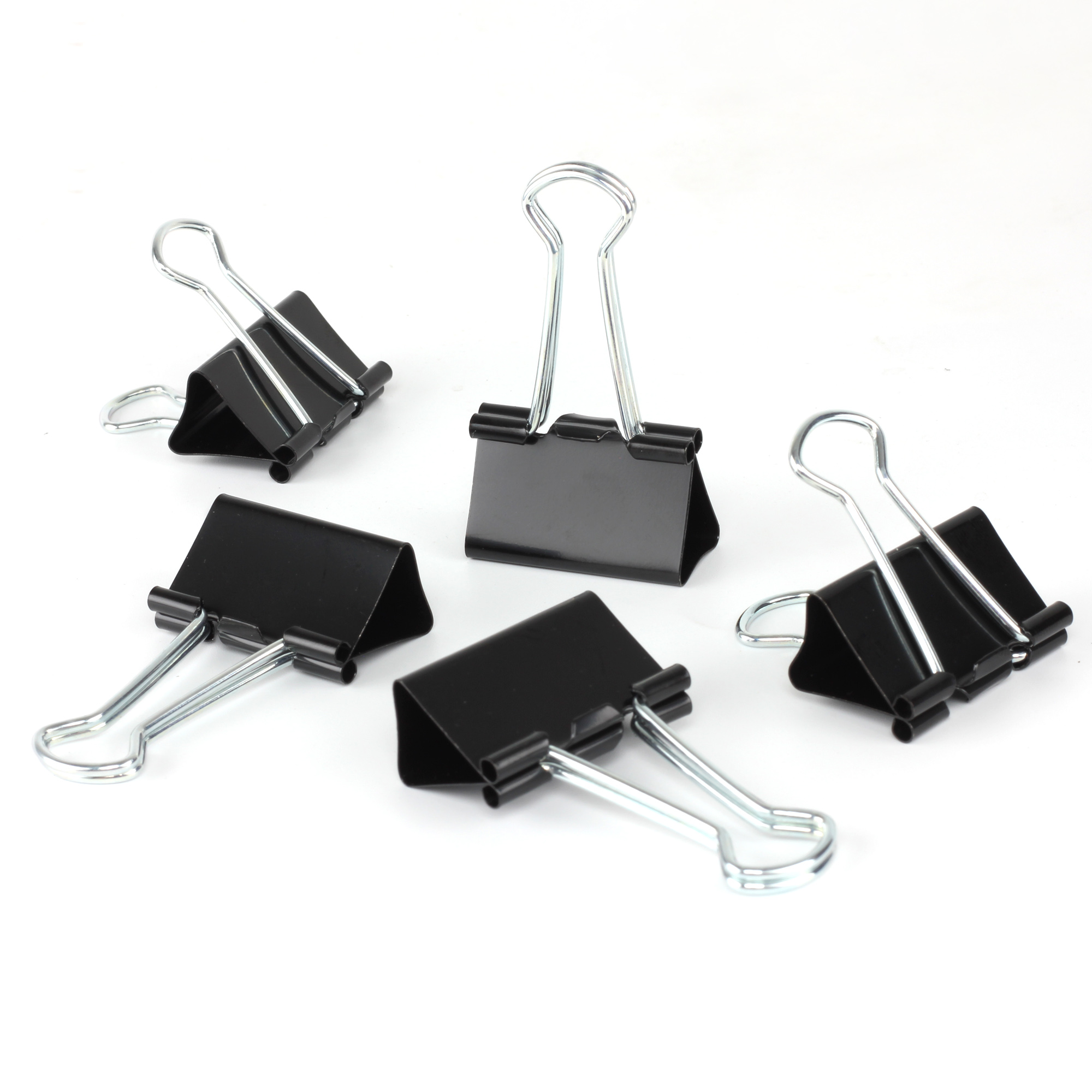 Pen+Gear Medium, 12 count 1.25 Inch/32mm Black Binder Paper Clips with Container,Big Paper Clamps for Office Supplies,
