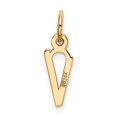 thumbnail image 3 of Diamond2Deal 14K Pendentif Initial Lettre V en Or Jaune Petit Bloc Incliné pour Femmes, 3 of 6