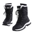 thumbnail image 3 of asddcavvf Bottes d'Hiver pour Femmes, Neige, Semelle Épaisse Antidérapante, Tige à Lacets, Tige Haute, Chaudes et Confortables, 3 of 7