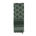 thumbnail image 2 of Rothco Skulls Shemagh Tactical Desert Scarf - Foliage Green, 2 of 2