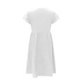 thumbnail image 5 of RKSTN Robes d'Été pour Femmes 2023 Décontractées en Coton et Lin Couleur Unie Longueur Genou Jupes Col Rond Manches Courtes Robe Midi avec Poches, 5 of 5