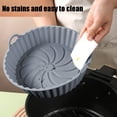 thumbnail image 4 of XYAIYT Heat Tolerant Flexible Silica Gel Baking Pan Non Stick Easy Clean for Ovens Fryers Microwaves Versatile Kitchen Accessory Oil Separation Feature(Gray), 4 of 6