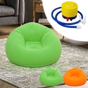MTBLYS Inflatable Lazy Football Sofa Velvet Pvc Material 1 Person Lounger Includes Pump Living Room Entertainment Stool