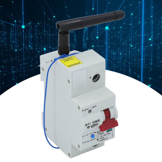 Smart Circuit Breaker 1P High Breaking Capacity DC10V-100V Voice Speaker Mobile Remote Control Rail Installation