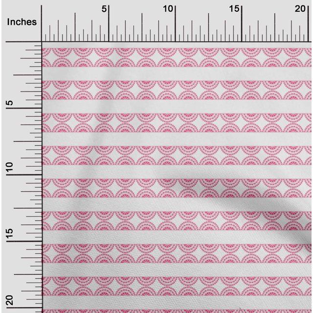 oneOone Cotton Flex Dark Pink Fabric Geometric Block Craft Projects Decor Fabric Printed By The Yard 40 Inch Wide
