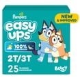 thumbnail image 1 of Pampers Easy Ups Girls & Boys Potty Training Pants, Size 4 (2T3T), Bluey Absorbent Training Underwear, Up to 100% Leakproof Day and Night, Hypoallergenic, 1 of 23