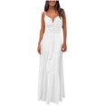 thumbnail image 2 of MesaSe Mode Femmes Été Boho Sans Manches Bretelles V-Cou Bandage Partie Robe de Plage, 2 of 6