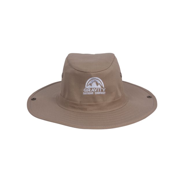 Gravity Outdoor Co. Chapeau de Soleil Safari Explorer avec Rabat - Kaki - Très Grand