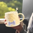 thumbnail image 2 of Tasse à Café en Porcelaine de 350 ml Tasse à Thé avec Nœud Tasse en Céramique avec Nœud et Poignée Tasse Mignonne, 2 of 5