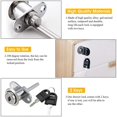 thumbnail image 2 of LEFU for Zinc Alloy Cam Lock with Keys for Computer Desk Cabinet Mailbox Drawer Cupboard Locker Security Silver Plated for Durable Hardware, 2 of 10