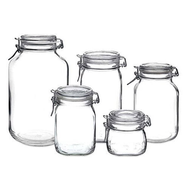 Bormioli Rocco Fido Pot en Verre Transparent avec Joint de 85 mm, 2 Litres