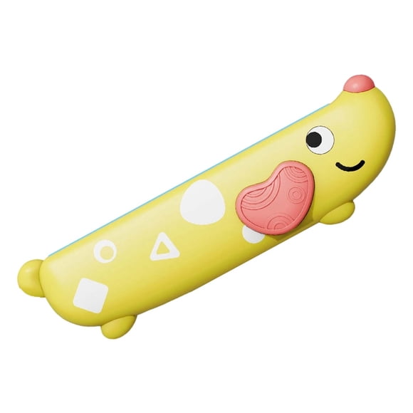 2025 Mini Silicone Harmonica Musical Instrument For Kids Children Toddler With Removable Full Body Cute Cartoon Design 16 Hole Washable Toy
