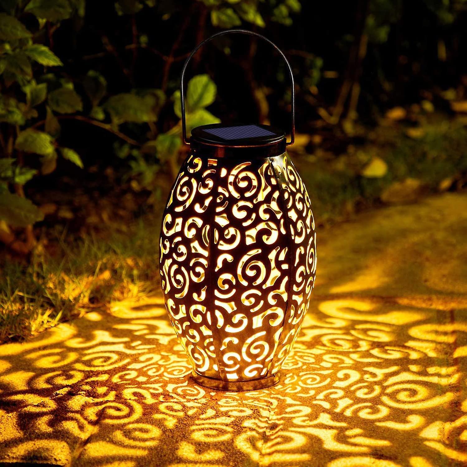 Jinsinto Solar Lights Outdoor Garden - Led Flower Waterproof Decorative Metal Light For Porch Garden Outdoor Led Solar Powered Fairy Landscape Lights Pathway