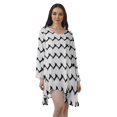 thumbnail image 1 of Moomaya Chemise à Manches Longues Femme Imprimée Robes Grande Taille Rayonne Tuniques Courtes, 1 of 4