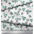 thumbnail image 3 of Soimoi polyester Crepe Fabric Leaves & Rose Floral Printed Fabric 1 Yard 52 Inch Wide, 3 of 3