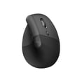 thumbnail image 2 of Logitech Lift for Business - Vertical mouse - ergonomic - 6 buttons - wireless - 2.4 GHz, Bluetooth - Logitech Logi Bolt USB receiver - graphite, 2 of 17
