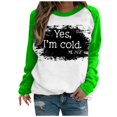 thumbnail image 2 of Chandails à Capuchon Mode pour Femmes 2023 T-shirt Imprimé Blouse à Manches Longues Col Rond Hauts Décontractés Chandail 50 % de Rabais Liquidation Costumes d'Halloween/Noël, 2 of 5