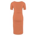thumbnail image 4 of Ovzne Robes d'Été pour Femmes 2025 Robe Femme Jupe de Maternité Plissée Imprimée à la Mode pour Femme à Manches Courtes Col Rond Robe Mi-Mollet Robe pour Femmes à Manches Courtes Imprimée Liquidation, 4 of 6