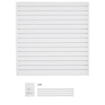 thumbnail image 1 of KFFKFF Slat Wall Paneling, 4 x 4 ft, PVC Garage Slatwall with Modular Design, White Slat Wall Easy-to-Install Adjustable Slatwall Panel with Coupling Structure & DIY Cutting, 1 of 9
