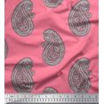 thumbnail image 1 of Soimoi Viscose Chiffon Fabric Paisley Block Print Fabric by Yard 42 Inch Wide, 1 of 3