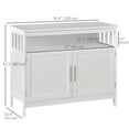 thumbnail image 3 of HOMCOM Buffet de Cuisine, Armoire Buffet, Table Console de Rangement en Bois, 3 of 10