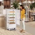 thumbnail image 2 of IdealHouse Commercial Refrigerated Display Case Air-Cooled Beverage & Pastry Fridge with LED Light Adjustable Shelves Upright Glass Door Refrigerator for Cafe Bakery Restaurant, 2 of 6