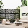thumbnail image 3 of YUSAZENS 47x72 Inch Galvanized Steel Garden Screen Panel Flower Pattern Metal Privacy Fence Partition for Patio Backyard Outdoor Decor, 3 of 8