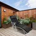 thumbnail image 2 of Costway Chaise Longue Pliante d'Extérieur 2 Pcs avec Coussin Noir, 2 of 10