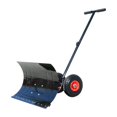 thumbnail image 3 of Wheeled Snow Pusher Snow Plow Adjustable Handle Snow Pushing Portable Winter Wheels 74x42cm, 3 of 9