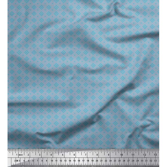 Soimoi Velvet Fabric Knitted Shirting Print Fabric by Yard 58 Inch Wide